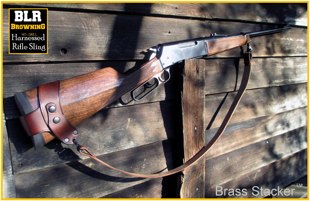 No Drill Harnessed Sling for Lever Action Rifles  Rick Lowe Custom  Leather, Harnessed Rifle Slings, Custom Sheaths