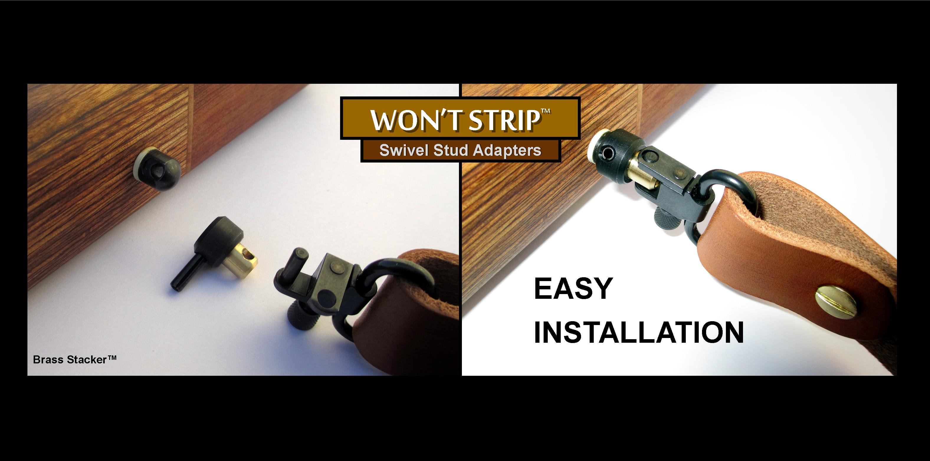 Brass Stacker™ Won't Strip™ Swivel Stud Adapter